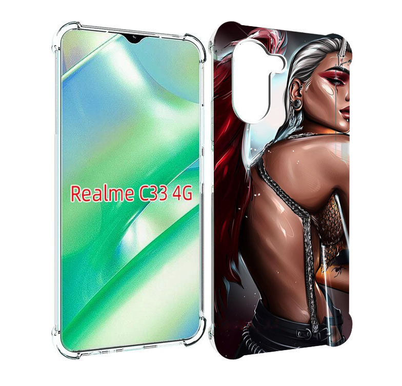 

Чехол MyPads девушка-с-крыльями женский для Realme C33 4G, Прозрачный, Tocco