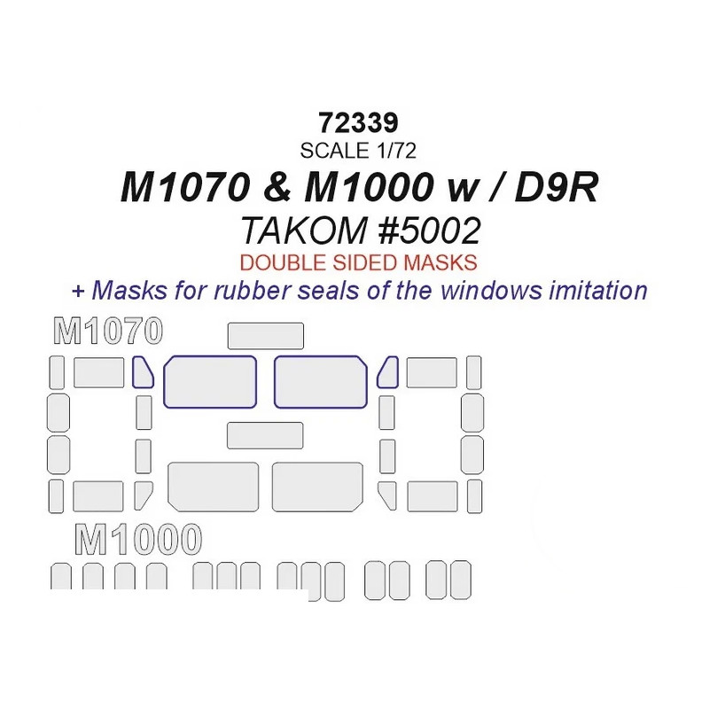 

72339KV M1070 M1000 w / D9R TAKOM 5002 - Двусторонние маски