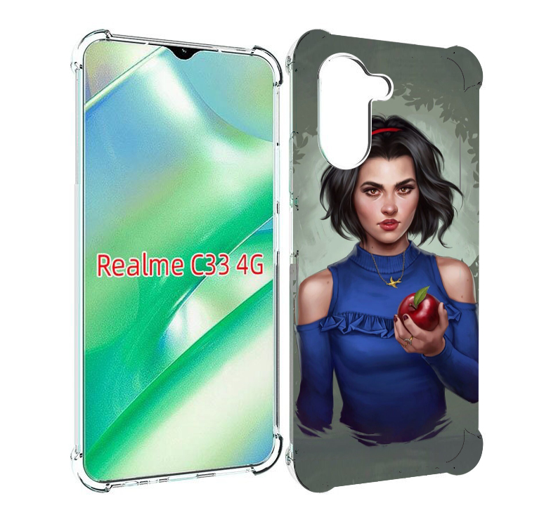 

Чехол MyPads девушка-с-яблоком женский для Realme C33 4G, Прозрачный, Tocco