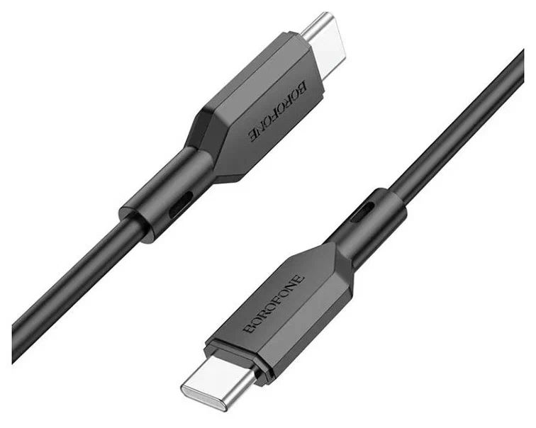 

Аксессуар Borofone BX70 Type-C - Type-C 1m Black 6974443384529, BX70