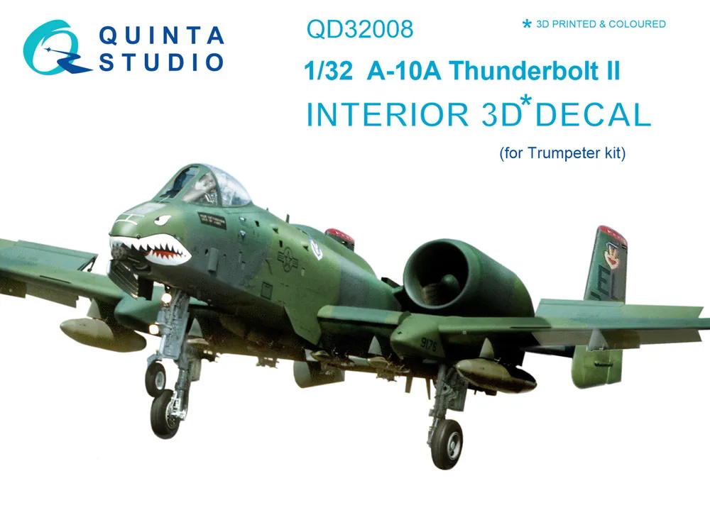 

QD32008 3D Декаль интерьера кабины A-10A для модели Trumpeter, Однотонный