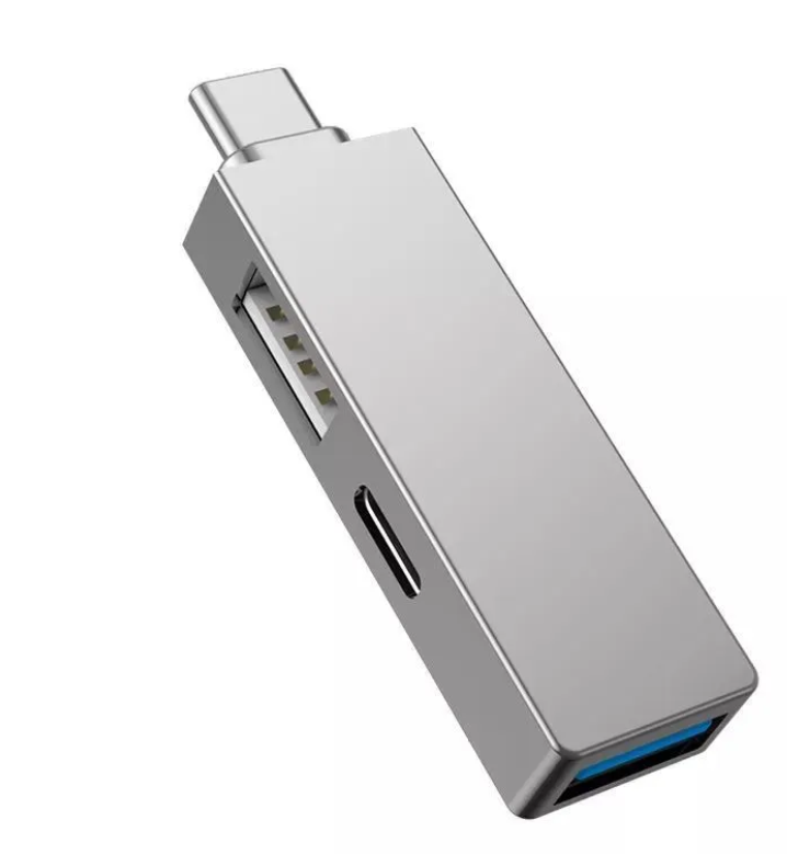 Аксессуар Wiwu LT02 Pro 3 in 1 USB Type-C to Dual Type-C + 3.5mm Grey 14088