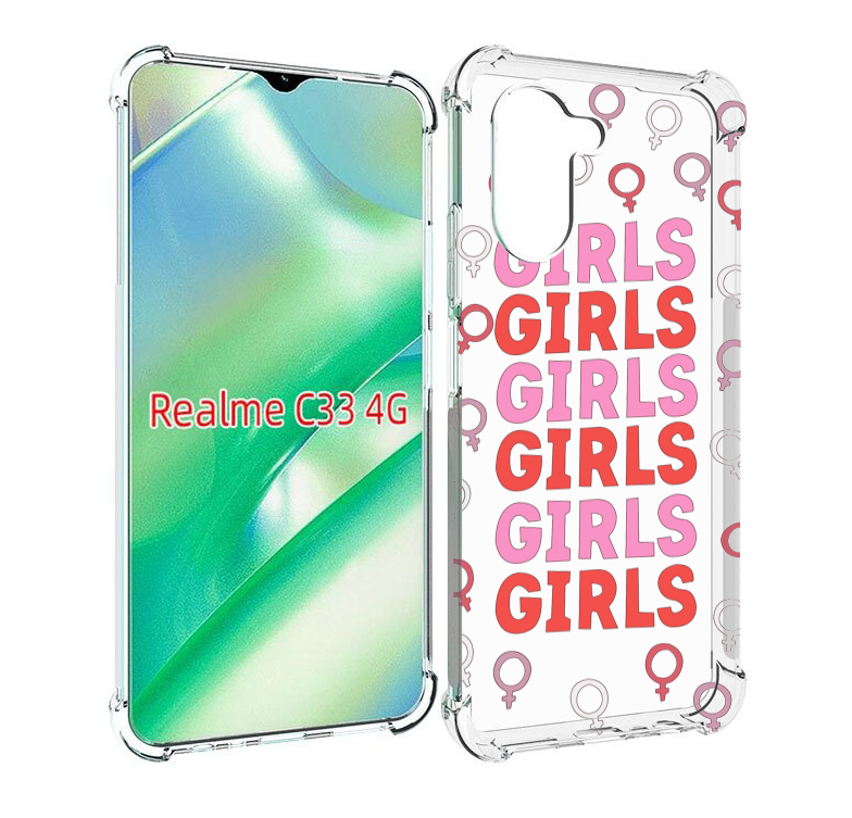 

Чехол MyPads девушки!!! женский для Realme C33 4G, Прозрачный, Tocco