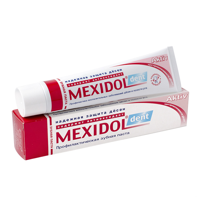 Зубная паста Mexidol Dent Activ 65 г комплект зубная паста mexidol dent white professional 65 г х 2 шт