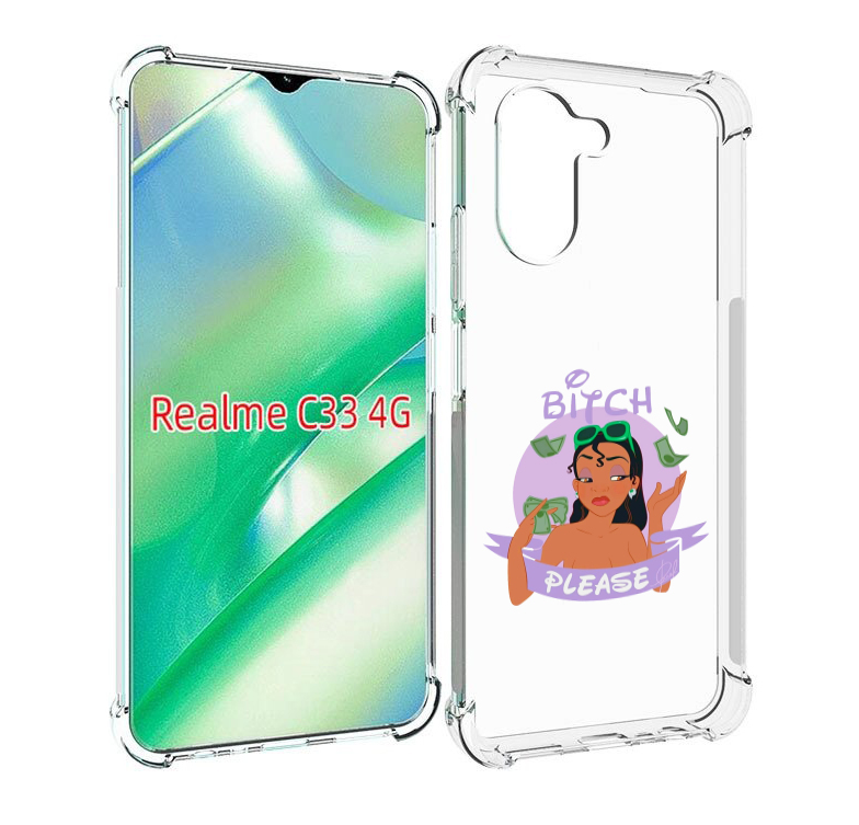 

Чехол MyPads деньги-пожалуйста женский для Realme C33 4G, Прозрачный, Tocco