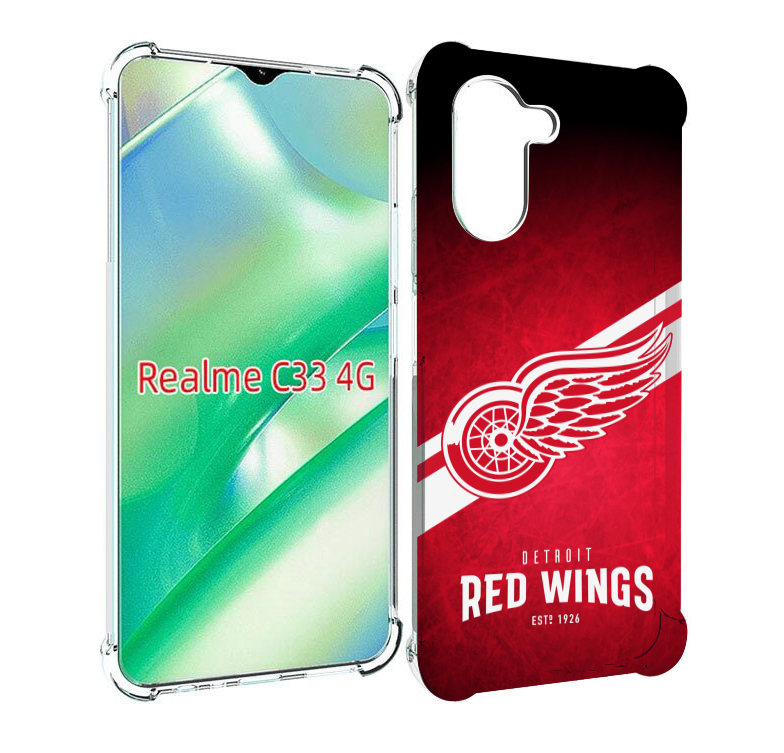 

Чехол MyPads детриот ред вингс мужской для Realme C33 4G, Прозрачный, Tocco