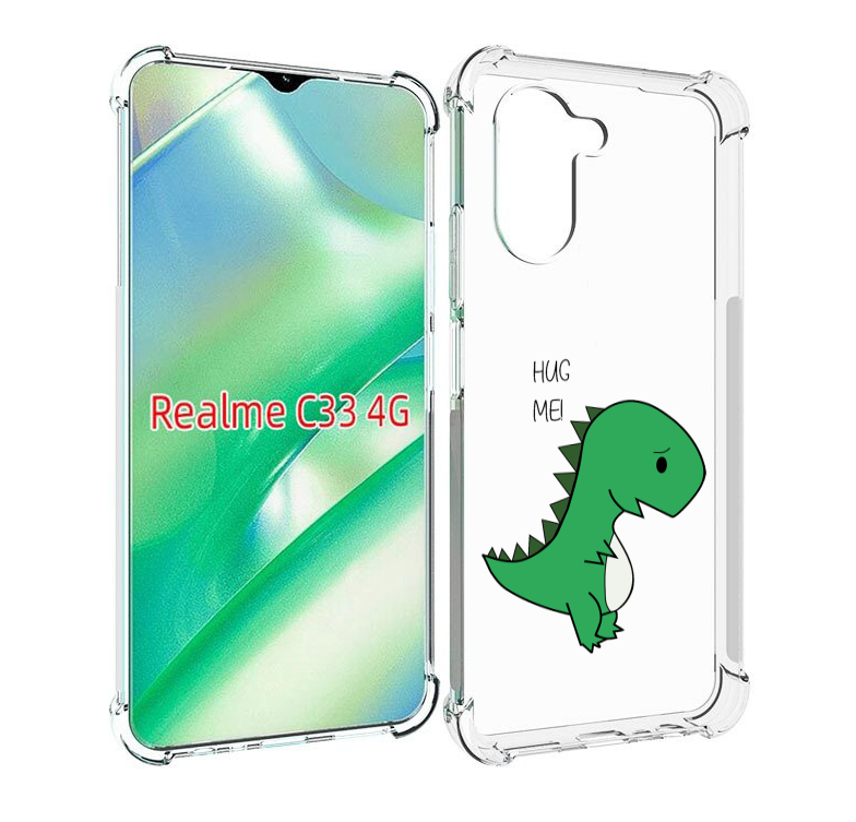 

Чехол MyPads динозаврик для Realme C33 4G, Прозрачный, Tocco