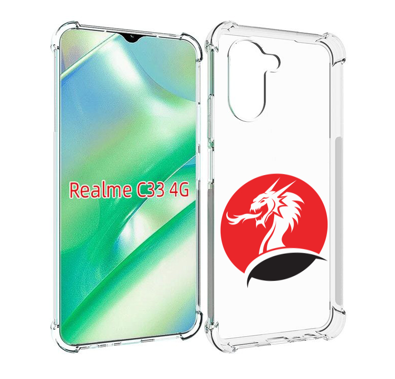 

Чехол MyPads дракон-рисунок для Realme C33 4G, Прозрачный, Tocco