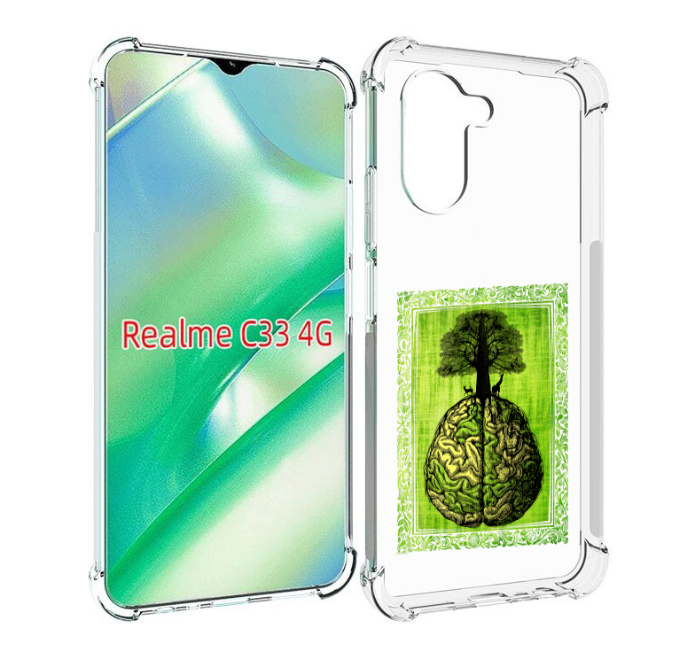 

Чехол MyPads абстракция здоровый мозг для Realme C33 4G, Прозрачный, Tocco