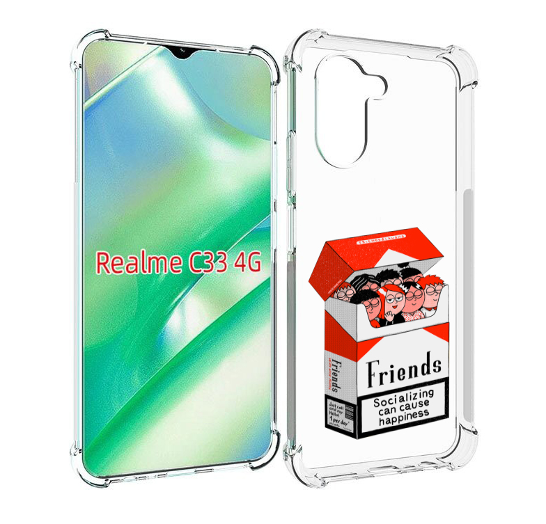 

Чехол MyPads друзья для Realme C33 4G, Прозрачный, Tocco