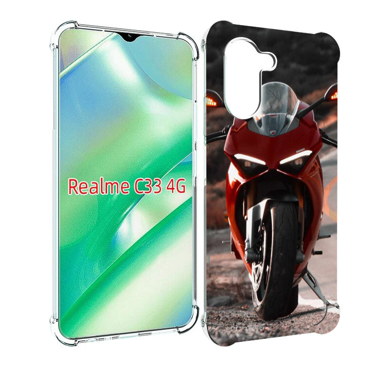 фото Чехол mypads дукати мотоцикл для realme c33 4g