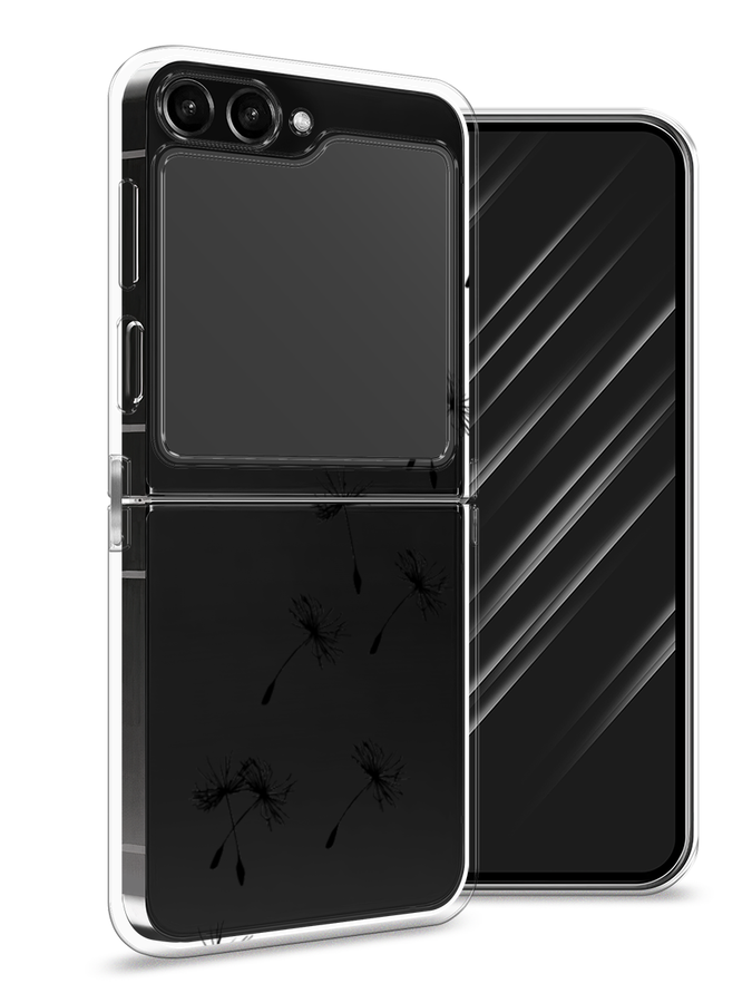 

Чехол Awog на Samsung Galaxy Z Flip 5 "Летящие одуванчики", Черный, 2108350-8