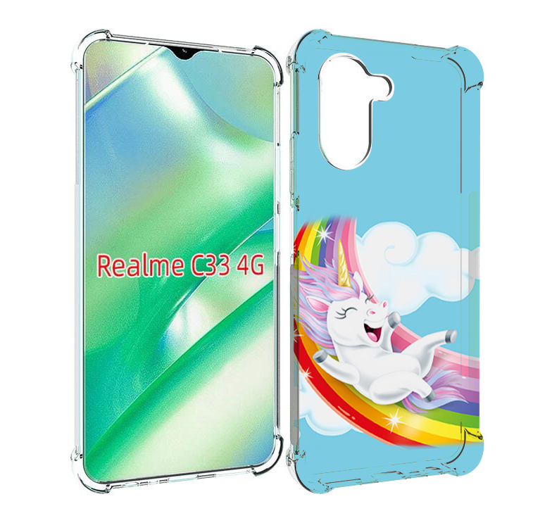 

Чехол MyPads единорог-на-радуге для Realme C33 4G, Прозрачный, Tocco