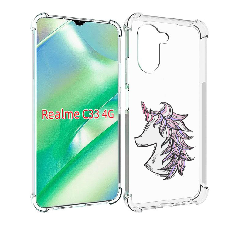 

Чехол MyPads единорог-рисунок для Realme C33 4G, Прозрачный, Tocco
