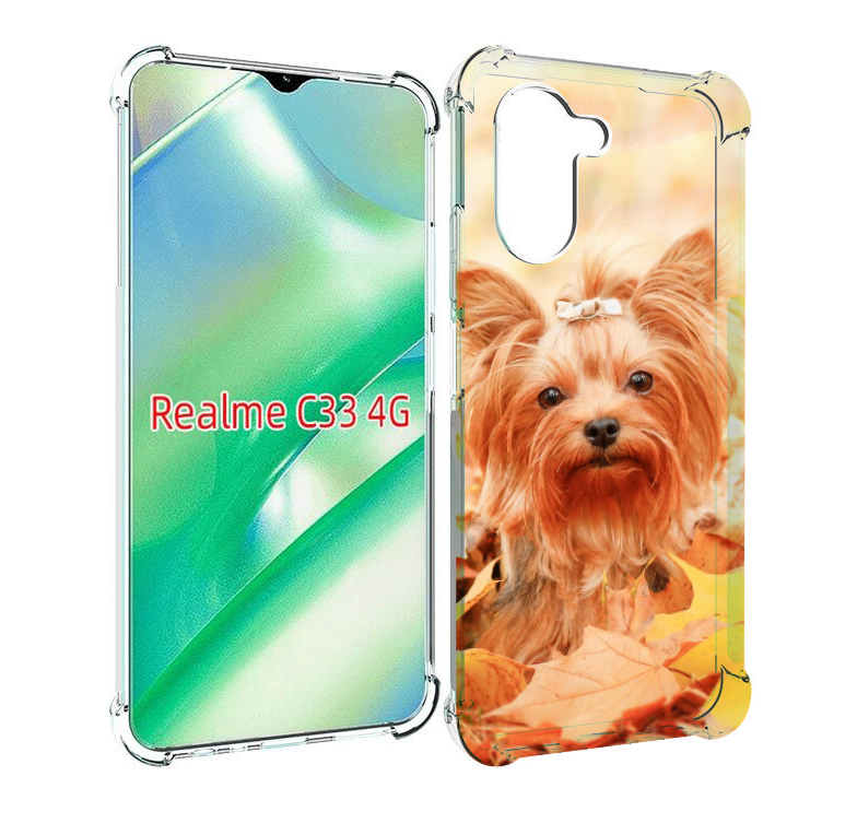 

Чехол MyPads еркширдскии терьер иорк для Realme C33 4G, Прозрачный, Tocco