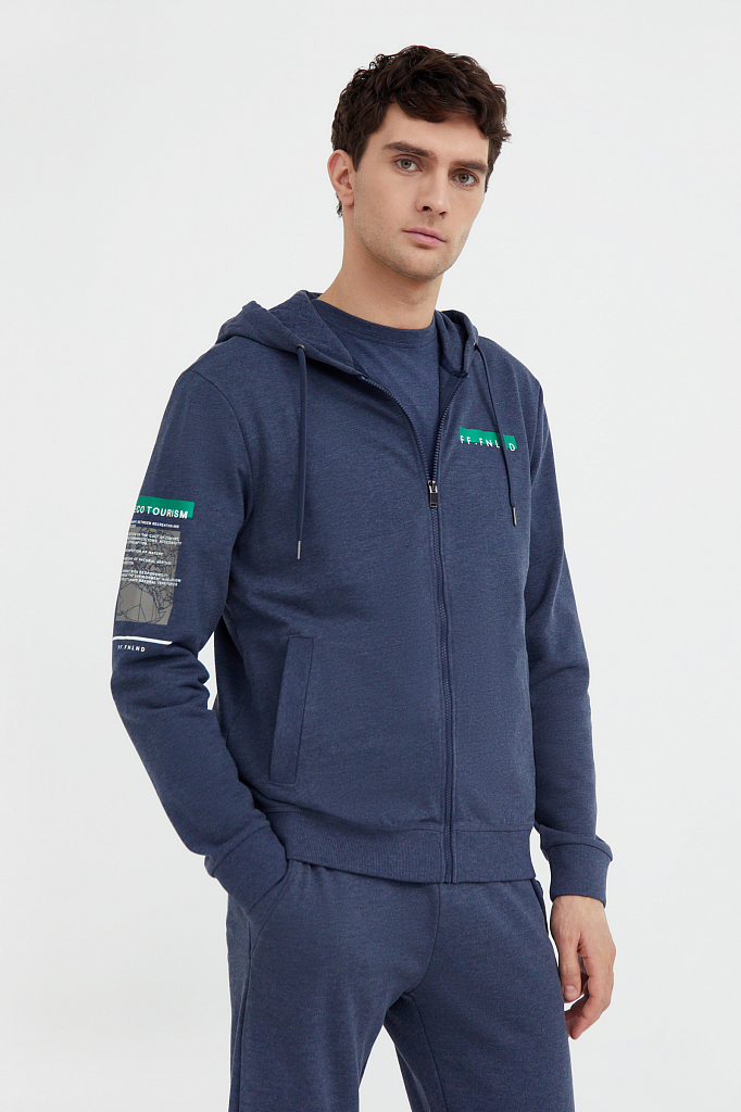 

Толстовка мужская Finn Flare B21-22019M синяя M, B21-22019M