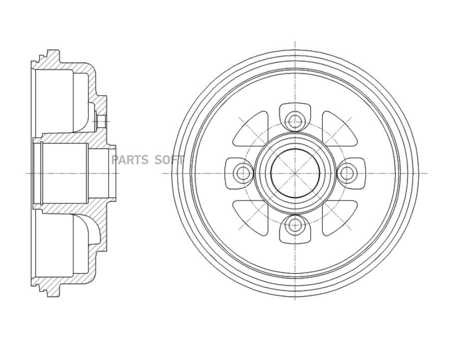 

Тормозной барабан GBRAKE GD06800