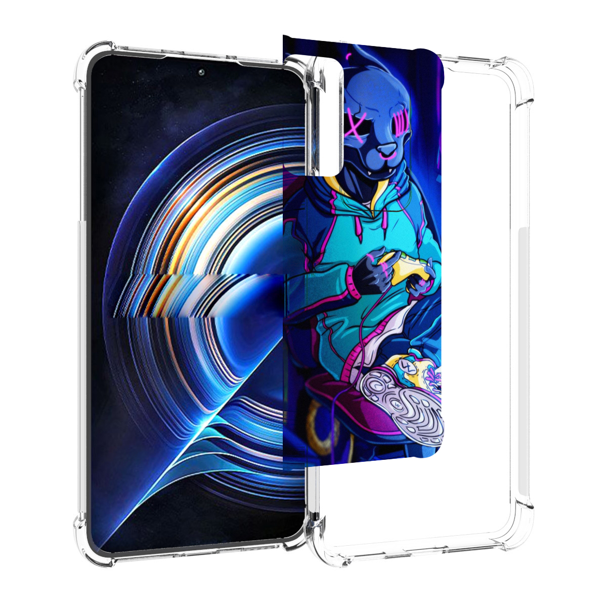 

Чехол MyPads киберпанк игрок для Tecno Camon 19 Neo, Прозрачный, Tocco