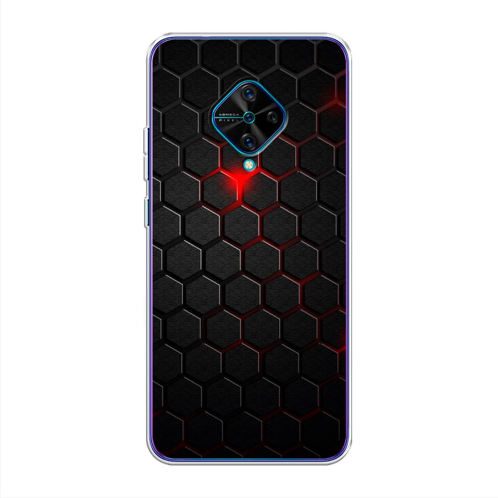 фото Чехол awog "фон соты красные" для vivo v17