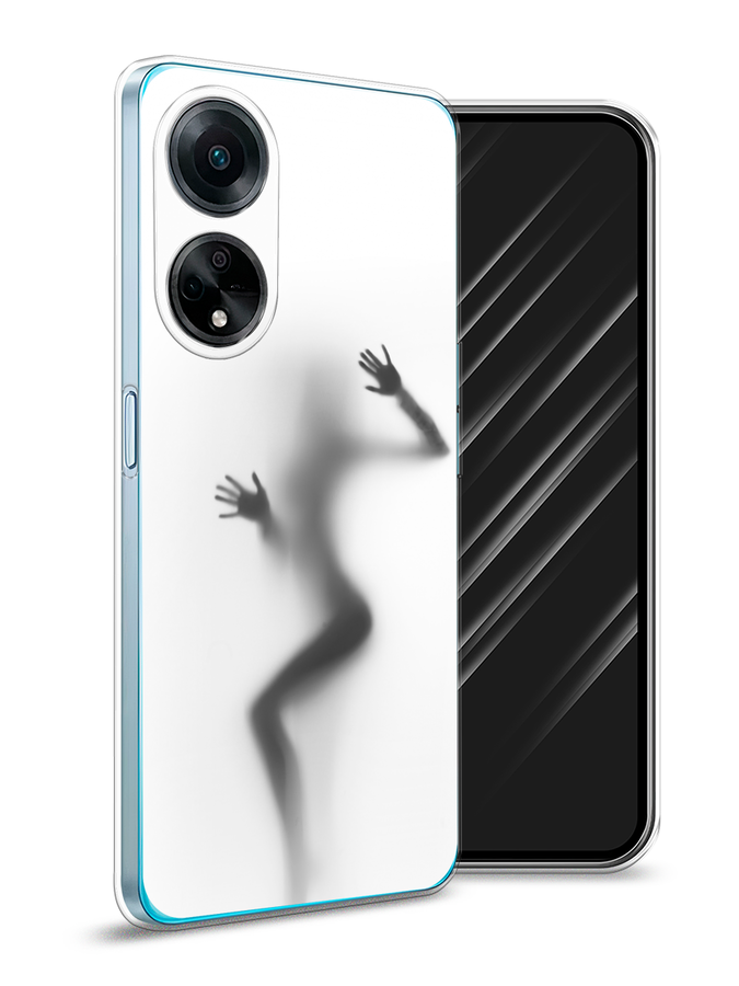 

Чехол Awog на Oppo A98 "Девушка в душе", Серый;белый;черный, 2514450-7