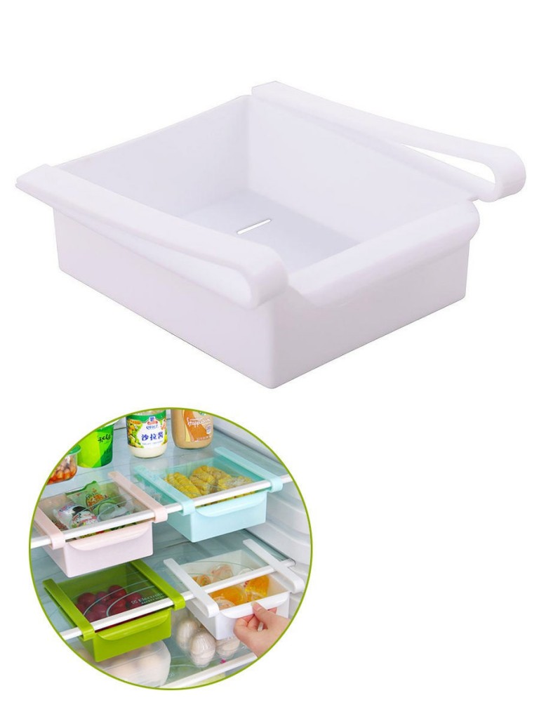 фото Органайзер для холодильника refrigerator multifunctional storage box белый nobrand