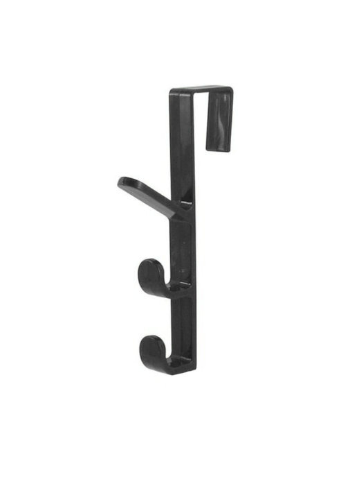 фото Крючок-держатель на дверь 3-step door hook чёрный nobrand