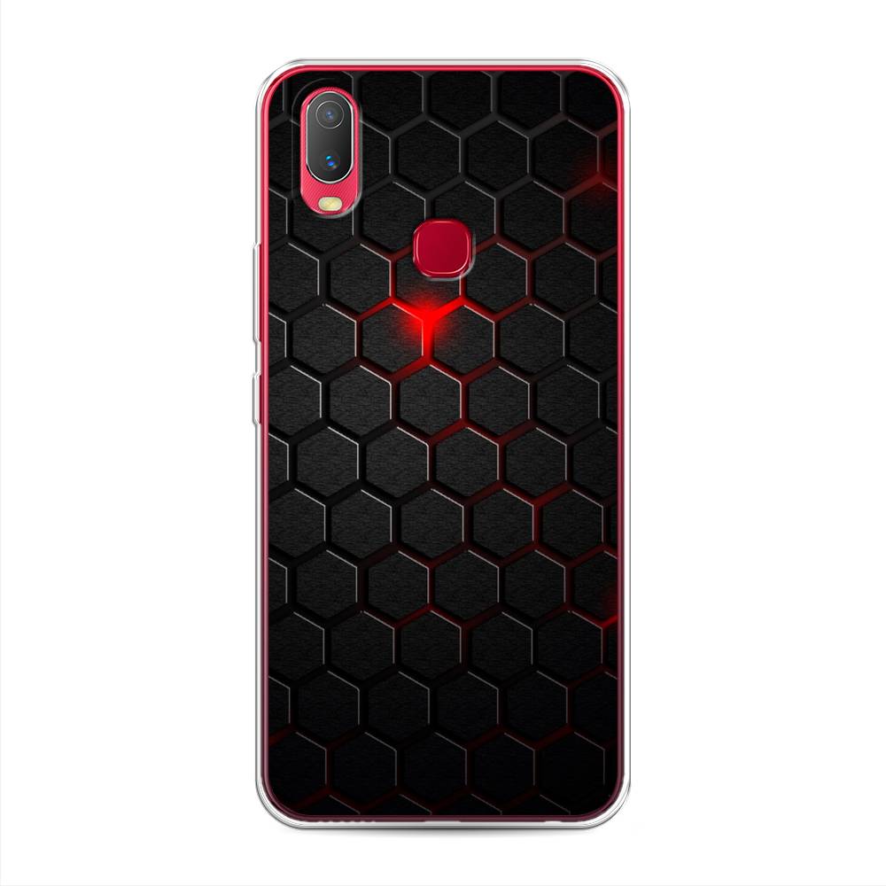 фото Чехол awog "фон соты красные" для vivo y11