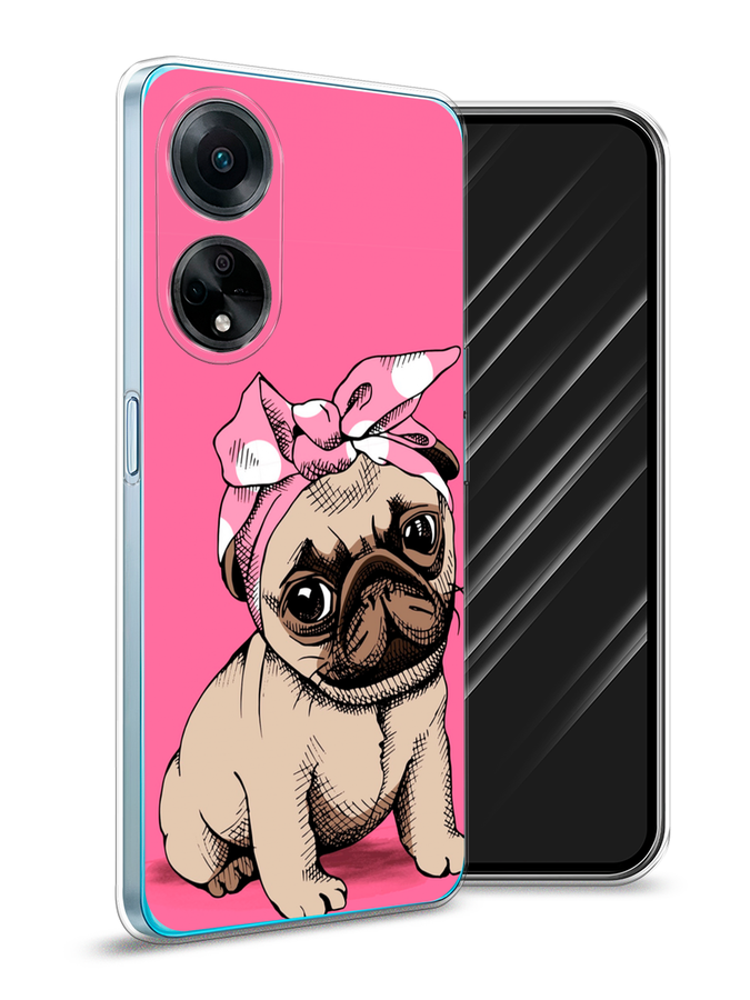 

Чехол Awog на Oppo A98 "Dog Pin-Up", Розовый;бежевый, 2514450-2