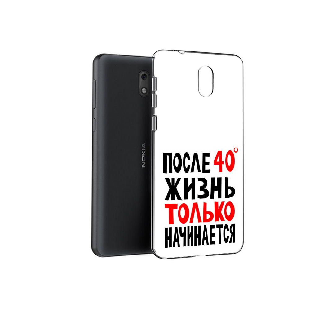 

Чехол MyPads Tocco для Nokia 2.1 после 40 жизнь начинается (PT114269.92.553), Прозрачный, Tocco