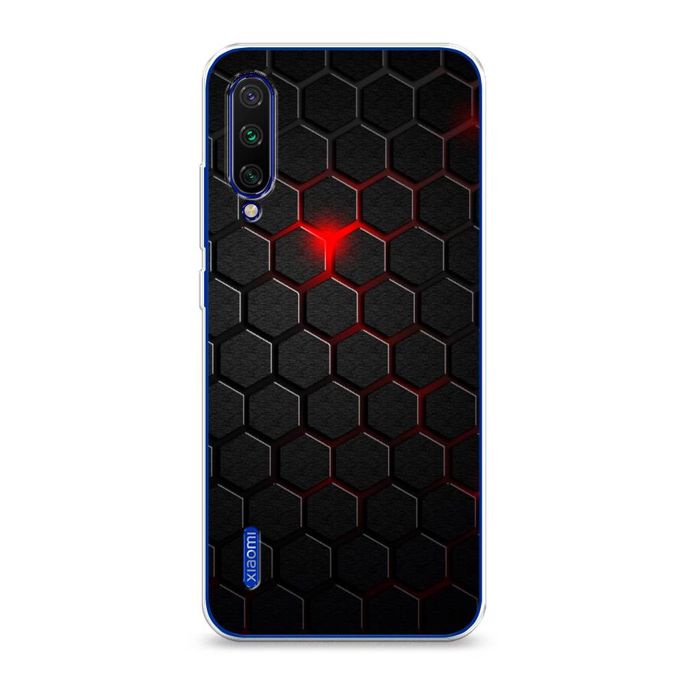 фото Чехол awog "фон соты красные" для xiaomi mi cc9e