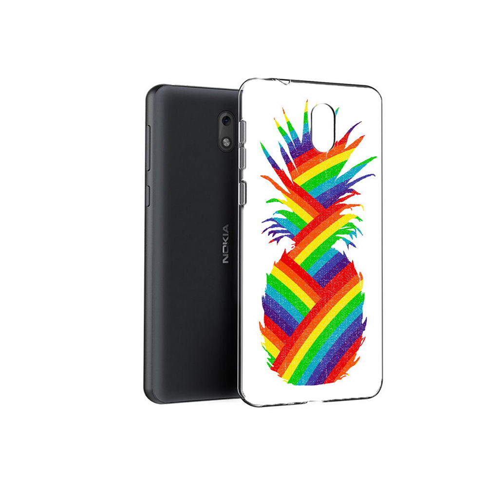 

Чехол MyPads Tocco для Nokia 2.1 радужный ананас (PT114269.92.566), Прозрачный, Tocco