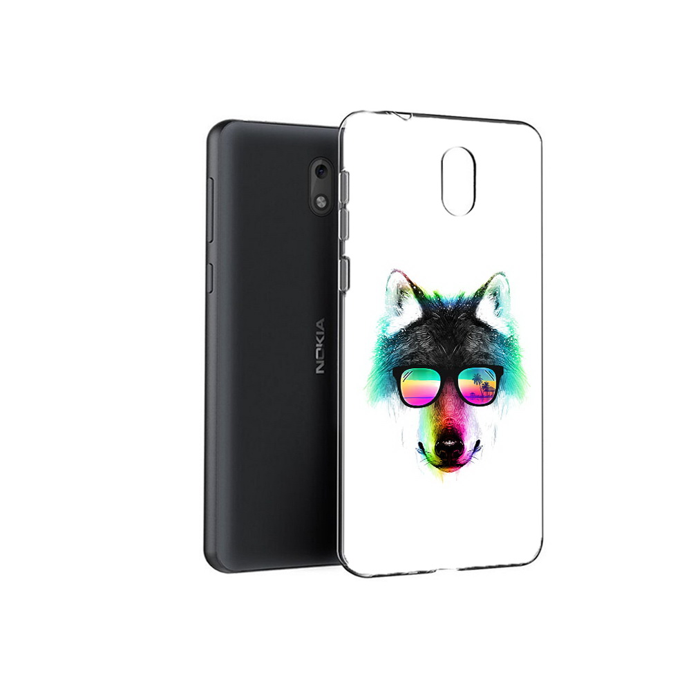 

Чехол MyPads Tocco для Nokia 2.1 радужный волк (PT114269.92.567), Прозрачный, Tocco