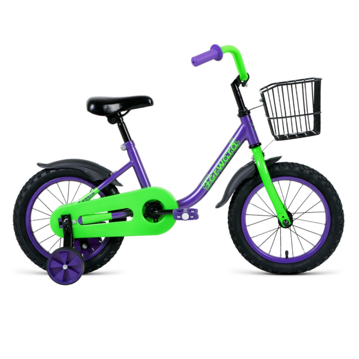 фото Двухколесный велосипед forward barrio 14 2021, фиолетовый