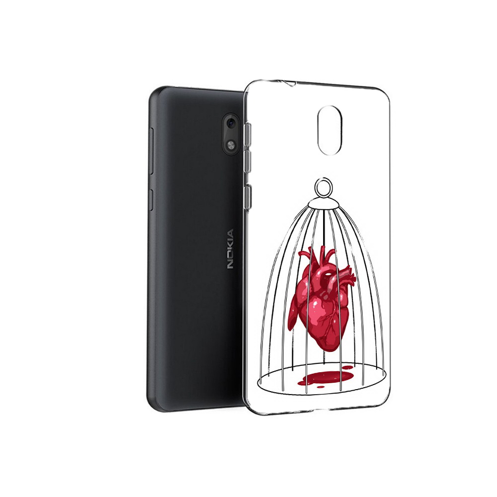 

Чехол MyPads Tocco для Nokia 2.1 сердце в клетке (PT114269.92.597), Прозрачный, Tocco
