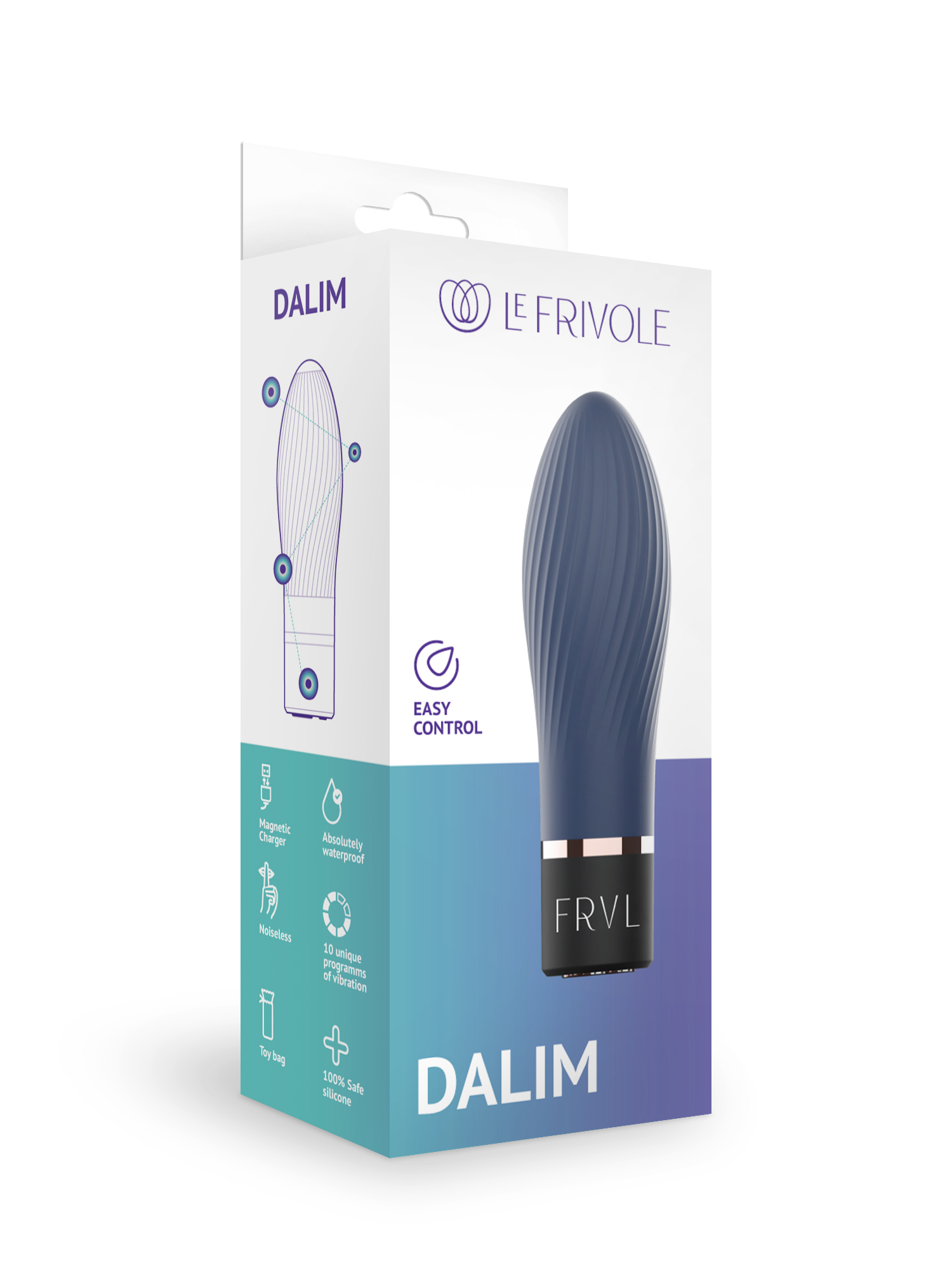Мини вибратор Le Frivole Dalim тихоокеанский синий