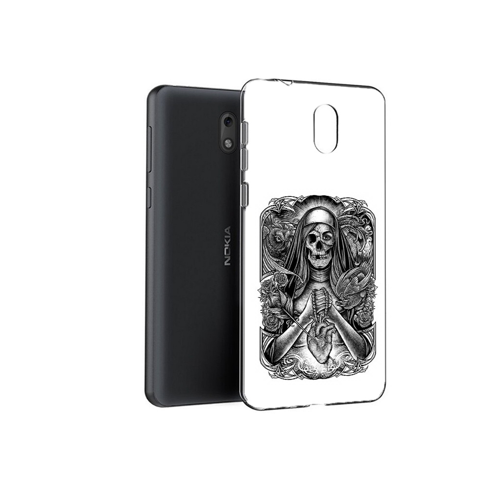

Чехол MyPads Tocco для Nokia 2.1 скелет с сердцем (PT114269.92.603), Прозрачный, Tocco
