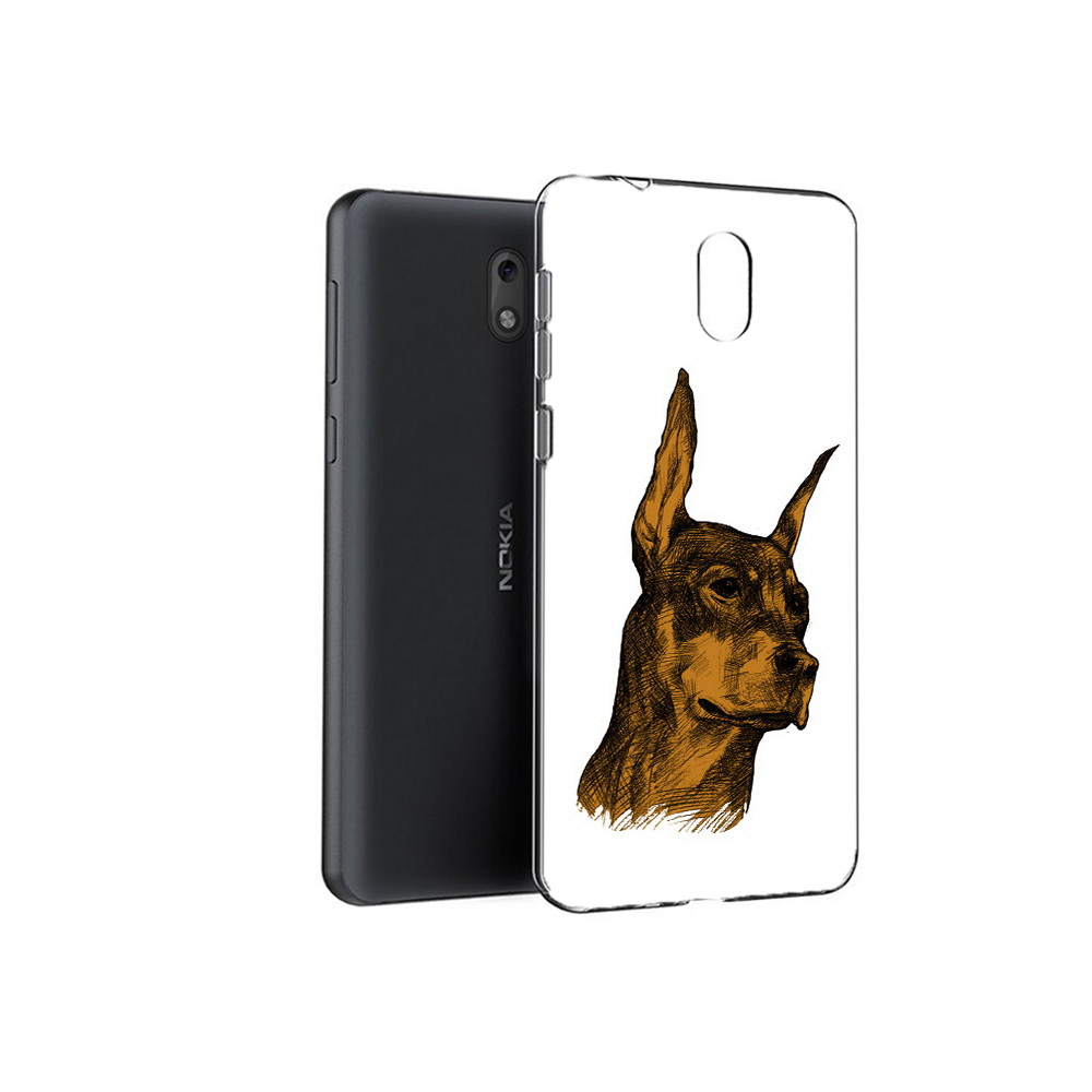 

Чехол MyPads Tocco для Nokia 2.1 скетч доберман (PT114269.92.605), Прозрачный, Tocco