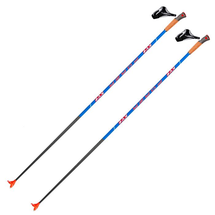 Лыжные палки KV+ (22P016B) Forza Clip (Карбон 100%) (голубой) (145)