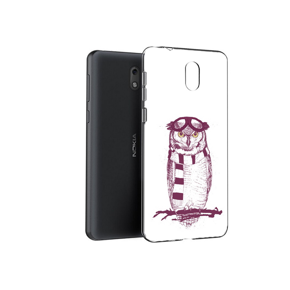 

Чехол MyPads Tocco для Nokia 2.1 сова-летчик (PT114269.92.612), Прозрачный, Tocco