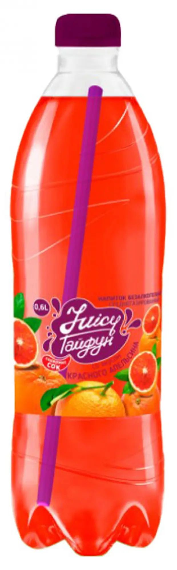 

Напиток Juicy Тайфун Апельсин сильногазированный безалкогольный 0,6 л