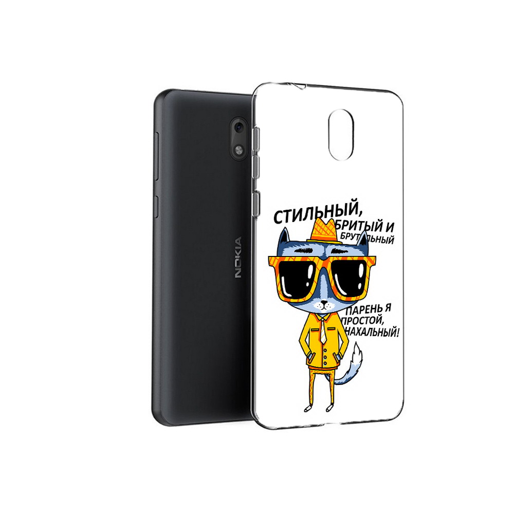 

Чехол MyPads Tocco для Nokia 2.1 стильный кот (PT114269.92.625), Прозрачный, Tocco