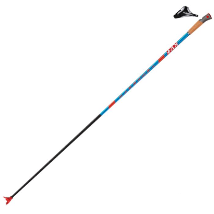 Лыжные палки KV+ (23P007Q) Tempesta Q. (Карбон 100%) (синий/красный) (150)