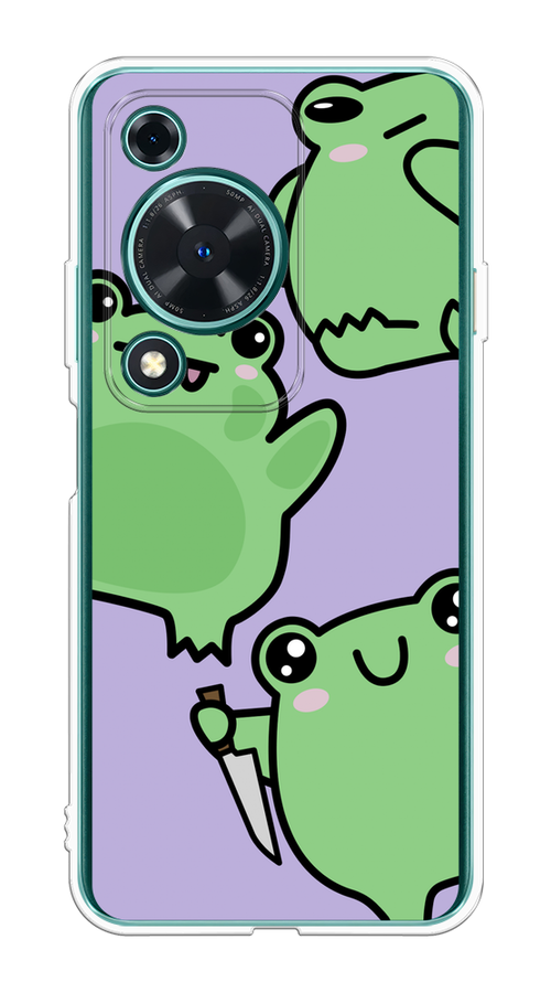 

Чехол на Huawei Nova Y72 "Опасные лягушата", Фиолетовый;зеленый;черный, 6123650-1