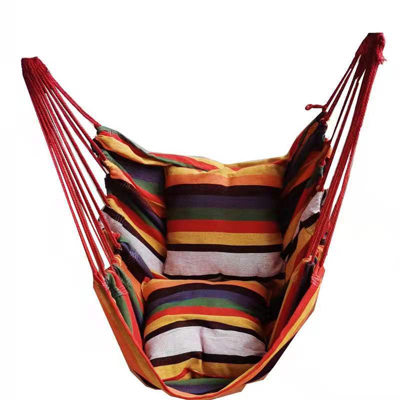 Кресло гамак подвесное с подушками дачное цвет радуга 6119 КИТ-0099