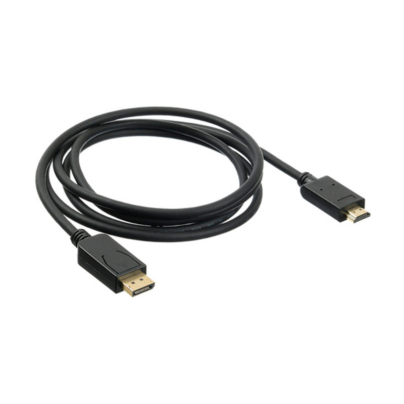 фото Кабель buro v. 1.2 displayport (m)/hdmi (m) 2м black