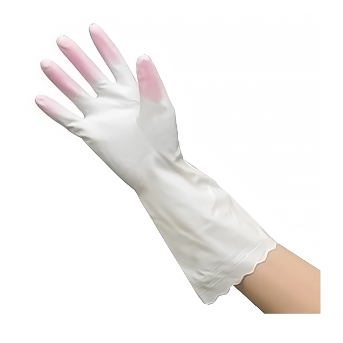 Перчатки виниловые S.Т. Каgaku толстые с антибактериальным эффектом розовые 2 пары