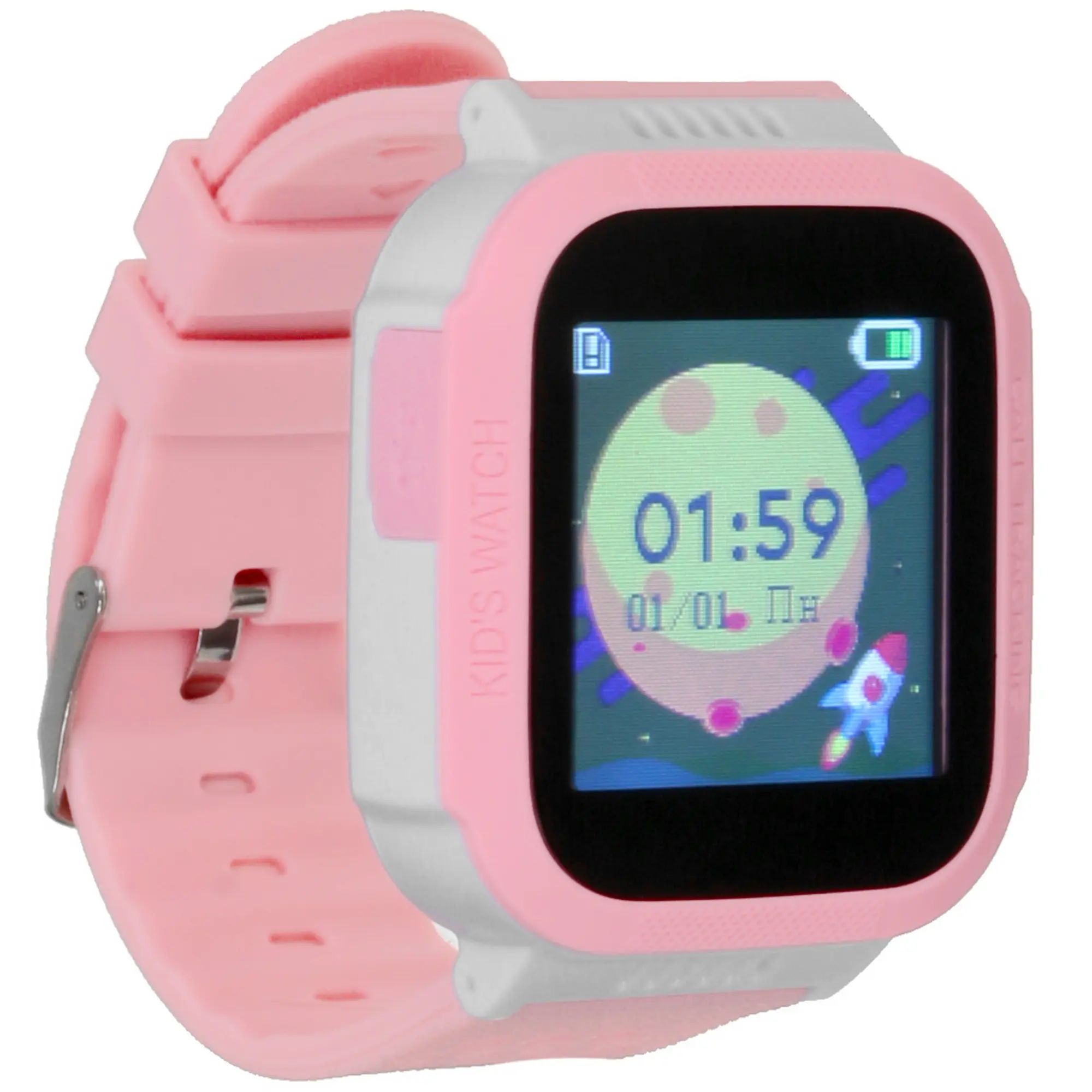 фото Смарт-часы geozon classic 1.44", tft, ip54, gps, android, ios, розовые