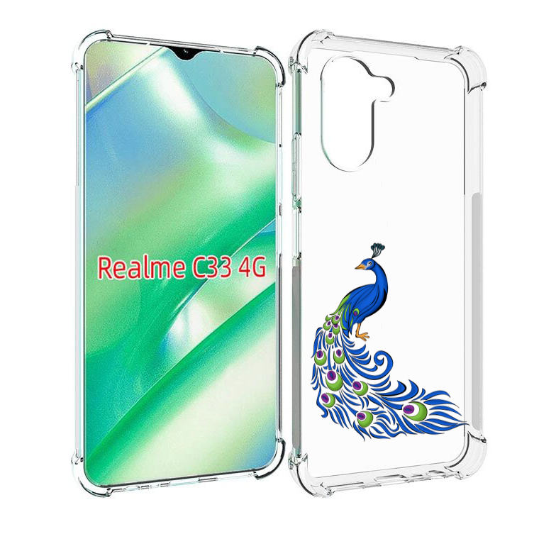

Чехол MyPads жарптица-голубая для Realme C33 4G, Прозрачный, Tocco