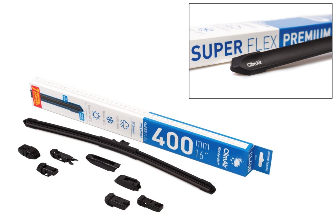 фото Щетка стеклоочистителя adapter kit climair super flex premium 16" (400mm), 7 переходников