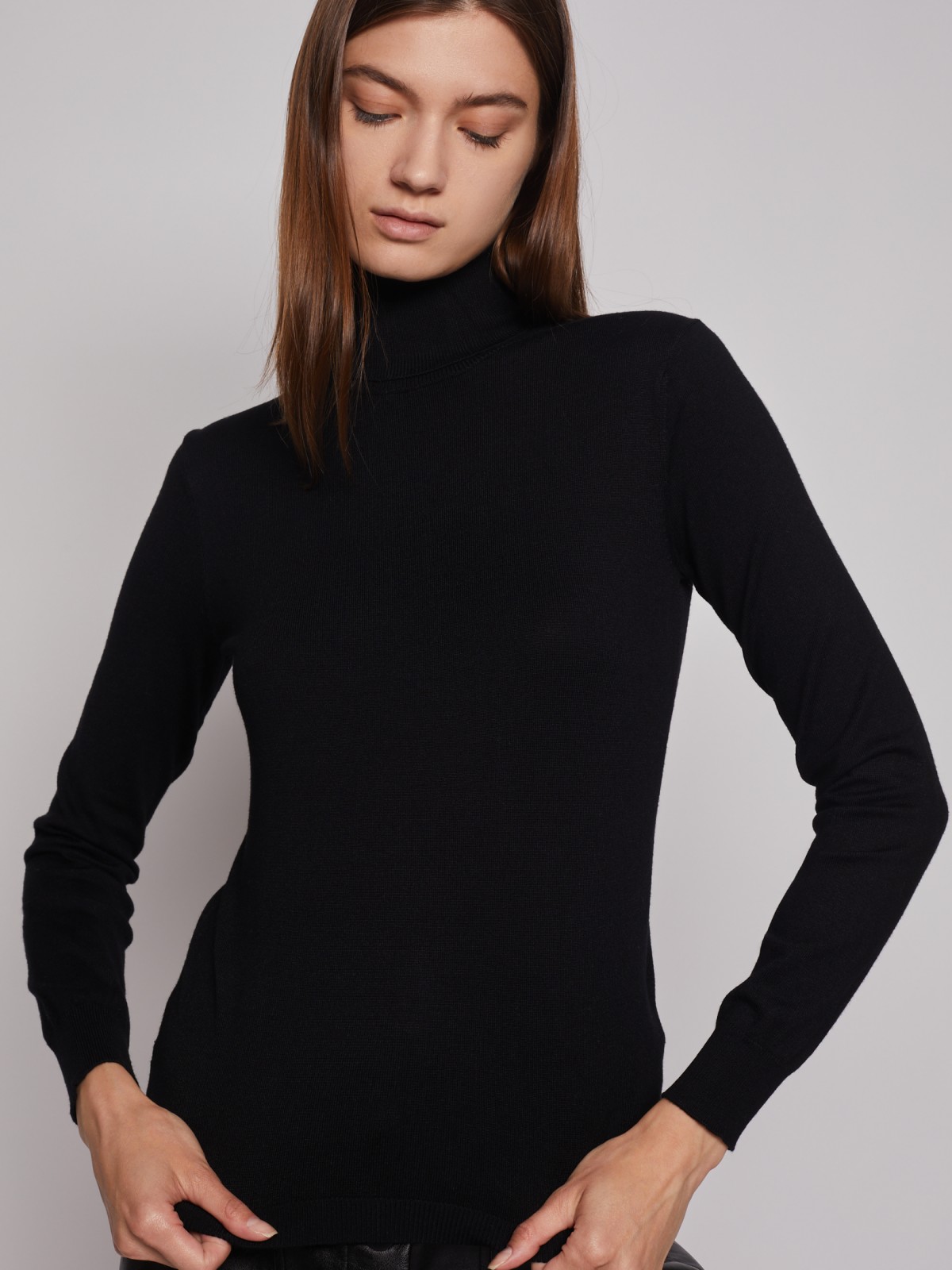 

Водолазка женская Zolla 022336123082 черная XL, 022336123082